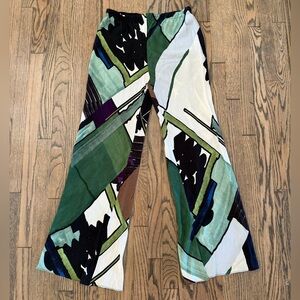 Zara Multicolor Abstract Wide-Leg Pants